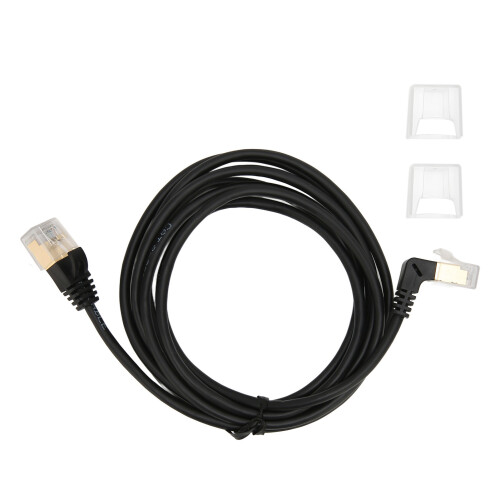 Καλώδιο Ethernet Cat8 με ανοδική γωνία 90 μοιρών, επιχρυσωμένο βύσμα με θωράκιση για