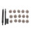 Magnet Design Hearing Aid Cleaning Brushes With Wax Loop Multi Function Cleaning Tool Battery Removal Soft Material Hearing Aid Maintenance Kit 3