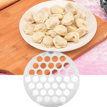 Aluminum Alloy Dumpling Mould Maker Kitchen Utensil Silver 25cm