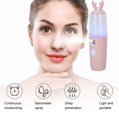 Φορητός νανο κύριος Rechargeable Makeup Device With Cool Mist Output Nano Face Steamer για να θρέψει το δέρμα USB 2
