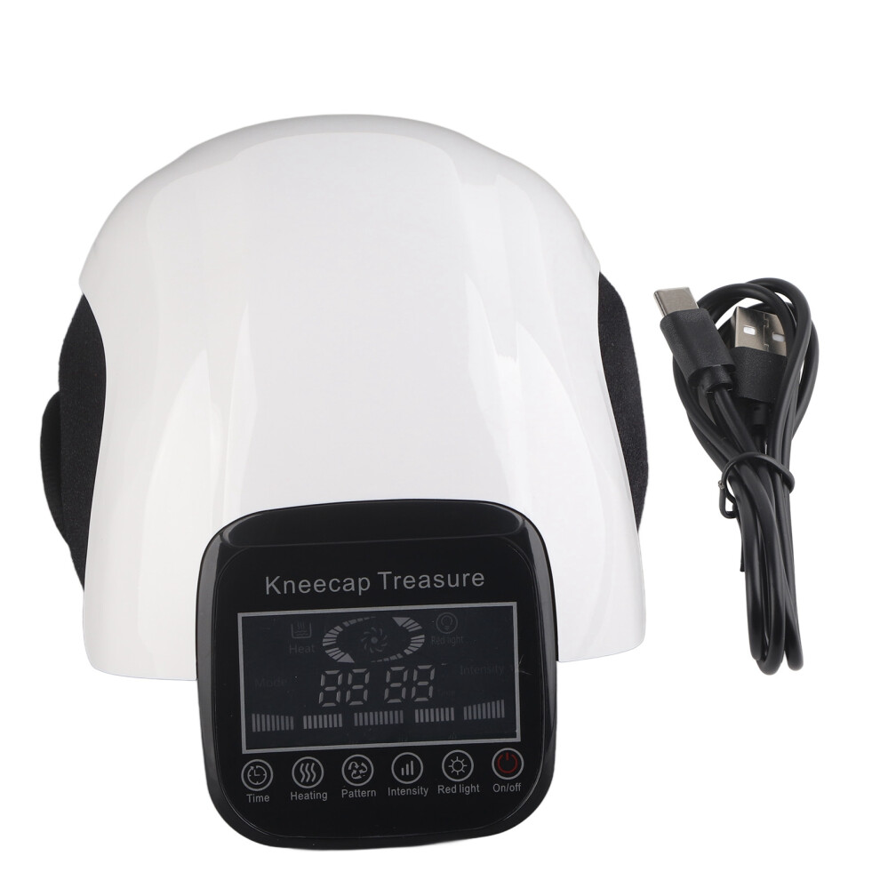 Portable Knee Massager With Infrared Light And Vibration Function, Wearable Electronic Massage Device Featuring Adjustable Straps And Touch Screen