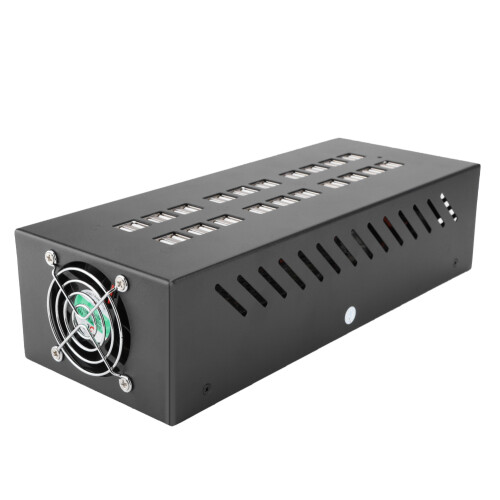 Σταθμός φόρτισης USB βιομηχανικής ισχύος, περίβλημα από κράμα αλουμινίου 40 θυρών, 2