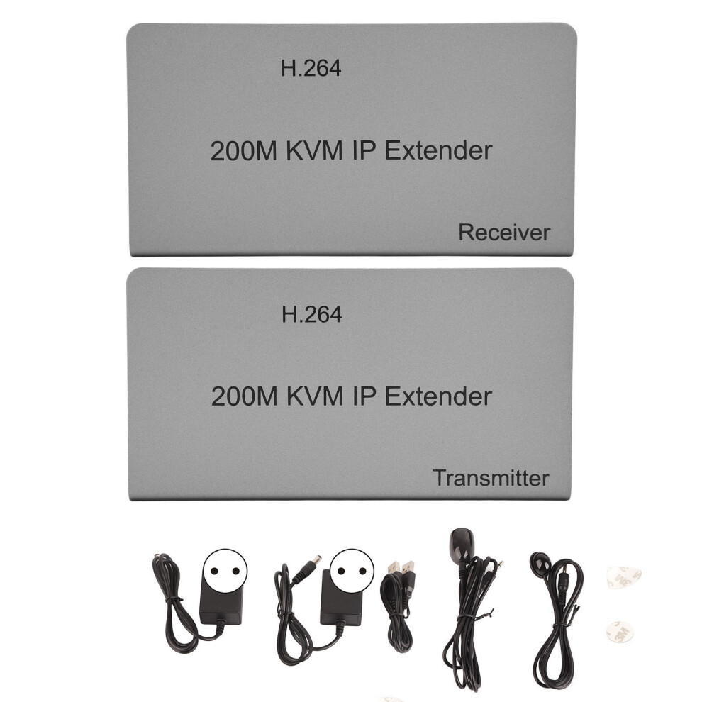 Metal Shell Hdmi Kvm Usb Extender With Anti Interference Design 200M Transmission Range And One To Many Cascade Modes For Professional Applications 9432746040544