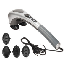 Ergonomic Handle Back Massager with Heat Soothing Heat Variable Speed Control Lightweight and Portable Rechargeable Hand Held Massager for Full Body