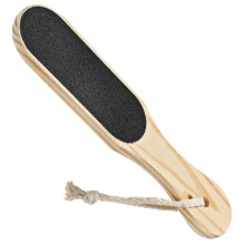 Double Sided Wooden Foot File Pedicure Tool with Callus Remover Rasp for Wet and Dry Skin