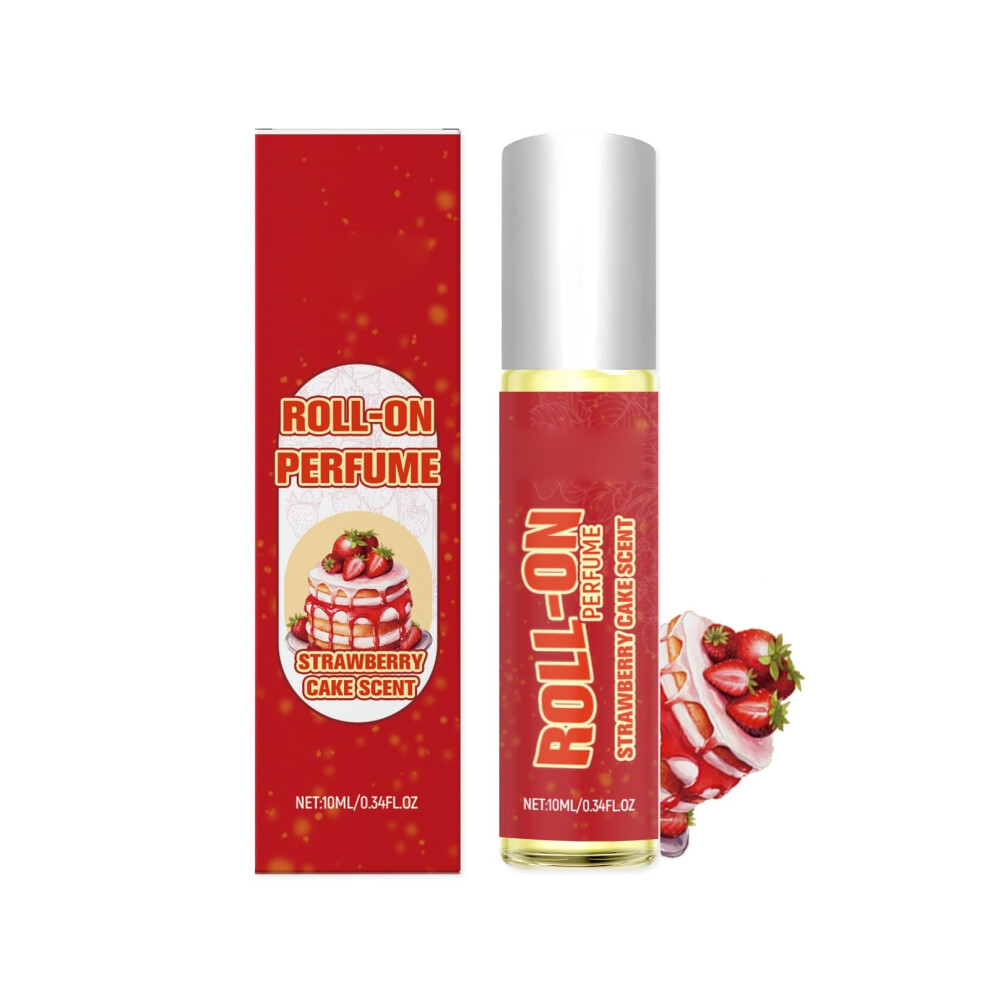 Light Pheromone Perfume For Women Roll On, Long Lasting Sweet Strawberry Cake Scent, 10Ml
