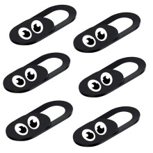 6Pcs Webcam Cover Ultra Thin Camera Privacy Protection Slide for Laptop Tablet and Phone Black