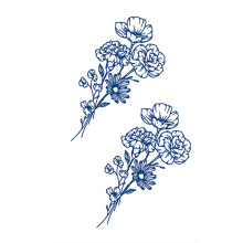 7 Sheets Waterproof 3D Temporary Tattoos, Large Flower and Girl Designs, 11x18cm Body Art Stickers for Kids and Adults