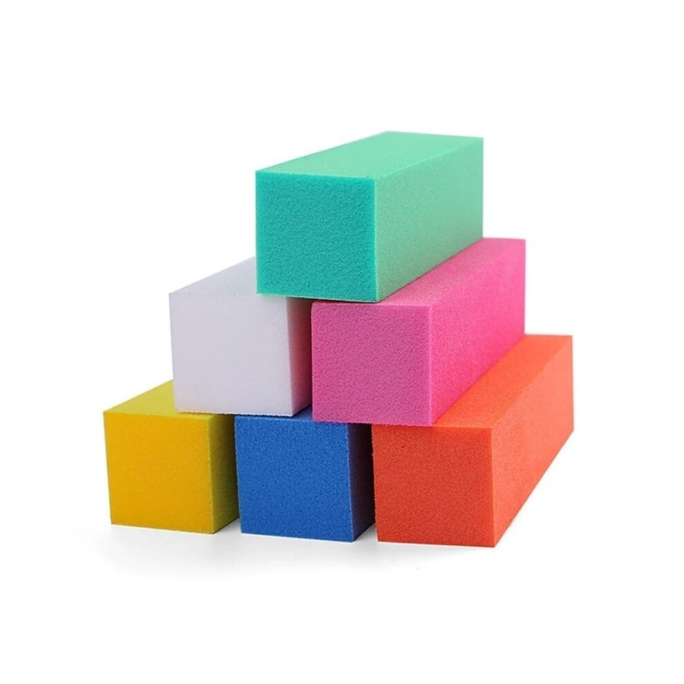 3 Pcs Colored Nail Buffer Block and Sanding Nail File for Gel Acrylic Nails Smooth Shine