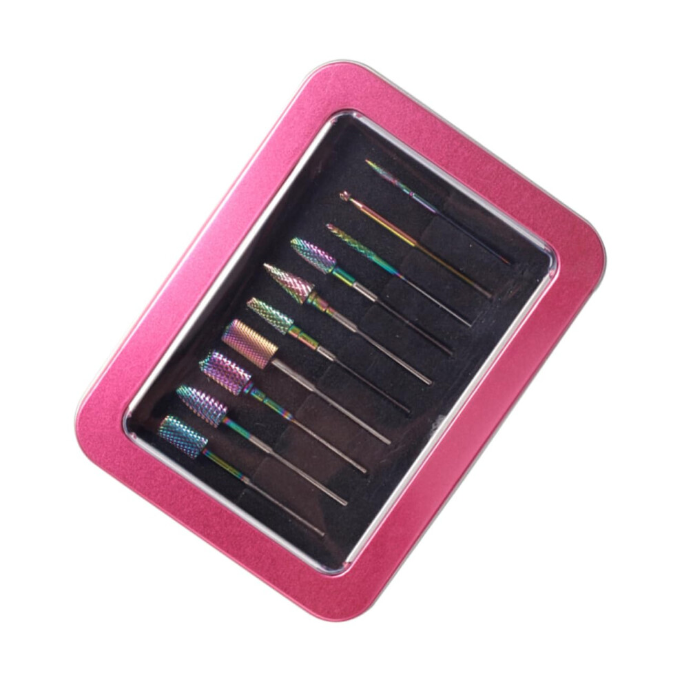10Piece Tungsten Steel Nail Drill Bits Set for Precision Manicure Pedicure with Aluminum Case