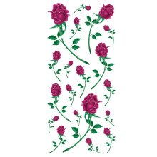 7 Sheets Waterproof Flower Temporary Tattoos Stickers, Pink Floral Semi Permanent for Women Men Kids Party