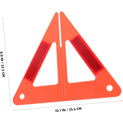 Reflective Warning Triangle 2 Sets  Visibility Bright Color Roadside Safety for Car Emergency 1