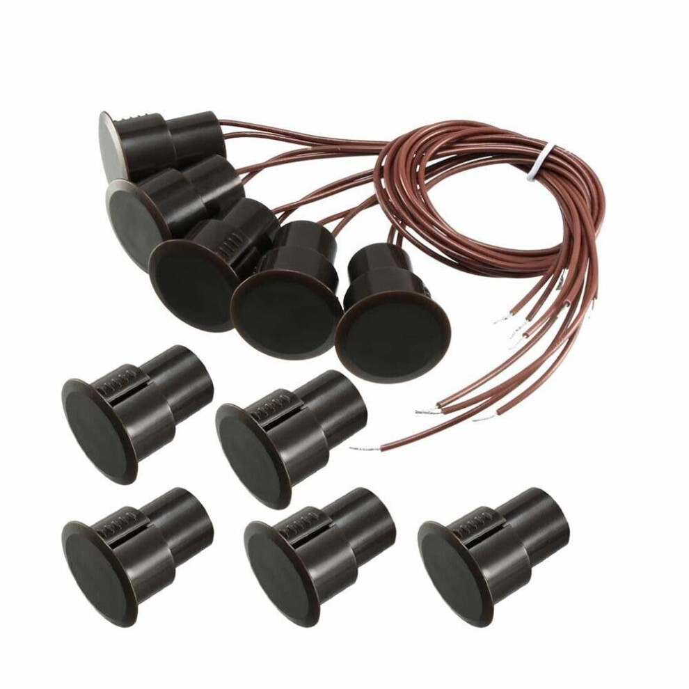 Rc36 Nc Recessed Door Contact Sensor Magnetic Reed Switch For Metal Doors Alarm Black 5Pcs 9092120470314