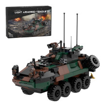 LAV25 Infantry Fighting Vehicle Model Kit with Adjustable Turret, Opening Door and Military Accessories, 476PCS Display Set for Adult Collectors
