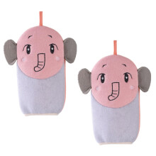 Bath Gloves 2pcs DualSided Soft Exfoliating Shower Mitts for Kids Gentle Skin Cleaning Spa