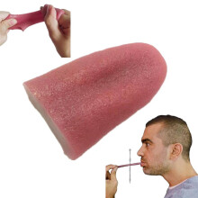 Realistic Fake Tongue Prank Prop for Magic Tricks and Halloween, Lifelike Flexible Texture (1pcs)