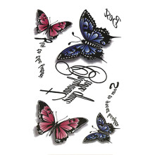 7 Sheets Temporary Tattoos Butterfly Flower 12x19cm Waterproof 3D Fake Tattoo Stickers for Kids and Adults