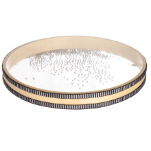 Ocean Drum with Transparent Lid and Calming Ocean Sound, Wooden Rainmaker for Kids Music Class