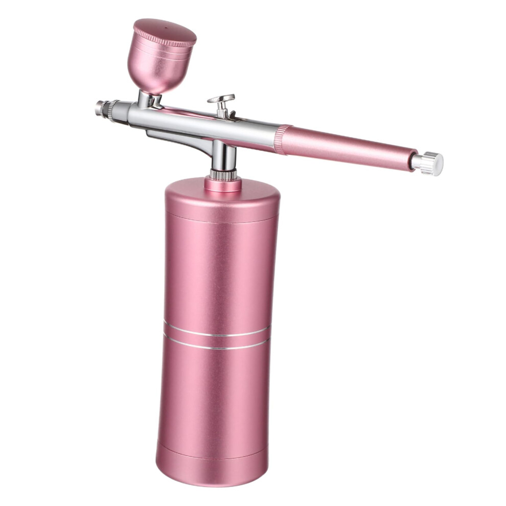 Portable Airbrush Kit for Makeup Art and Skincare Pink Handheld Nano Facial Sprayer Hydration