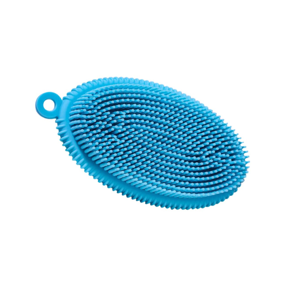 Silicone Bath Brush with Soft Bristles for Gentle Skin Exfoliation and Shower Body Scrubber