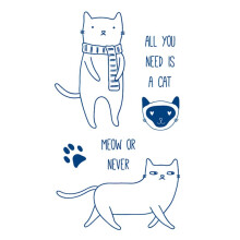 7 Sheets Temporary Cat and Flower Tattoos, Waterproof Semi Permanent 11x18cm for Adults and Kids