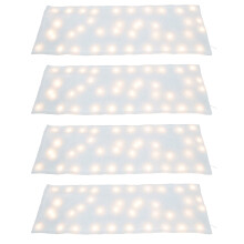 4 Pack 48 x 15 Inch PreLit LED Christmas Snow Blanket with 8 Lighting Modes for Village Display