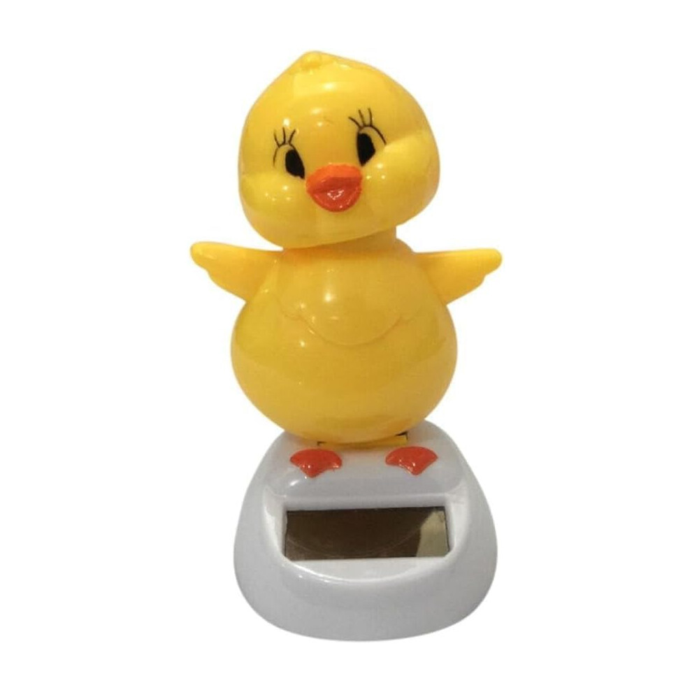 Solar Powered Dancing Chick Bobblehead Chicken Ornament For Car Dashboard, No Battery Needed 9169991117034