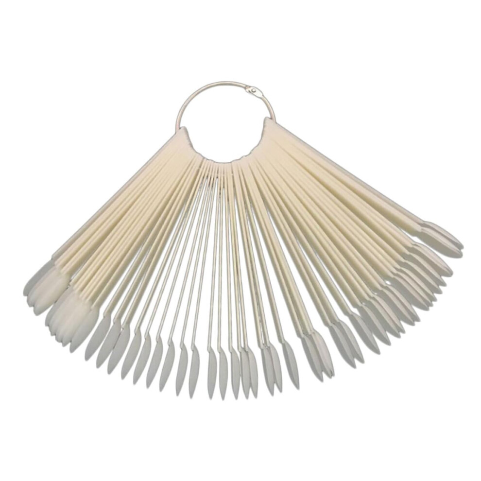 50pcs Nail Art Display Sticks Set with Smooth Surface for Gel Polish and Salon Practice Use