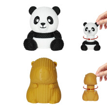 3D Printed Animal Fidget Spinner Panda and Capybara, Smooth Spin Desk Toy for Stress and Anxiety Relief