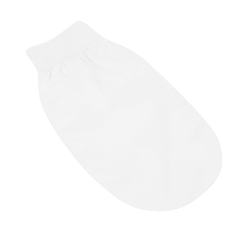 White Exfoliating Bath Glove Rayon Reusable Body Scrub Mitt For Gentle Sensitive Skin Care Shower
