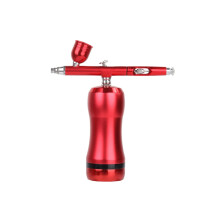 Airbrush Kit with Compressor Pressure Spray Gun for Makeup Tattoo Nail Art Salon Red HB08