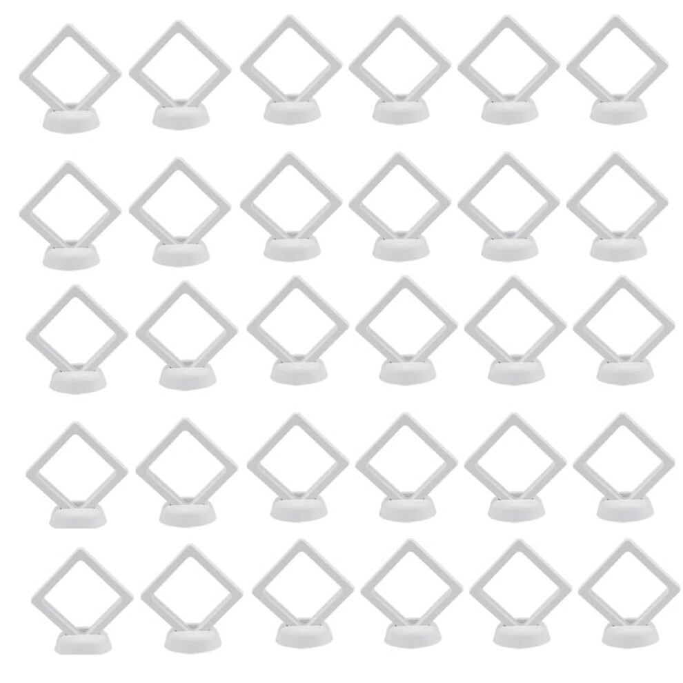 30 Pcs Floating Coin Display Frame Stand With 360 Clear View For Collectibles Jewelry And Medals 9113335760882