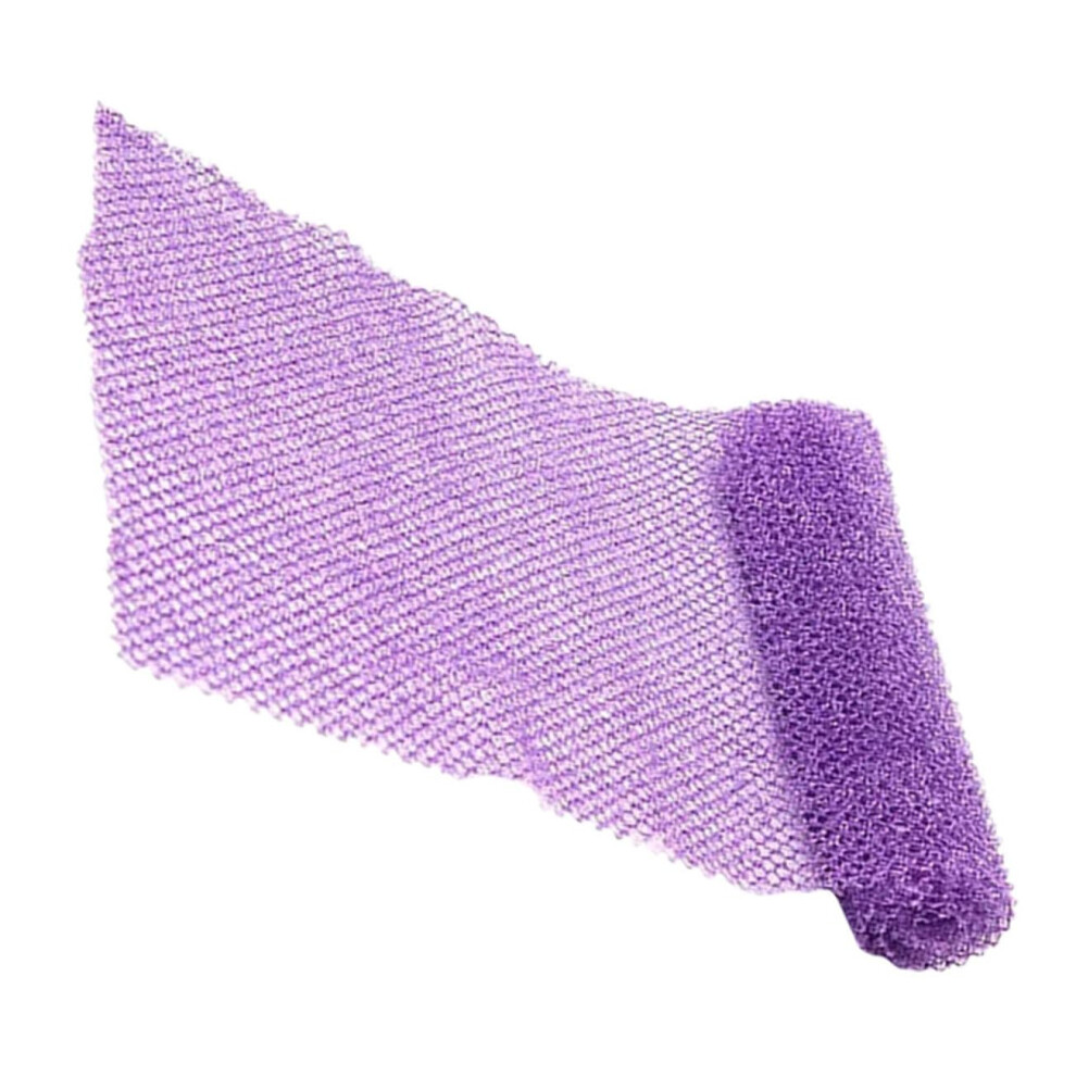 Purple African Exfoliating Bath Towel Nylon Body Scrubber Extra Long For Gentle Deep Cleaning