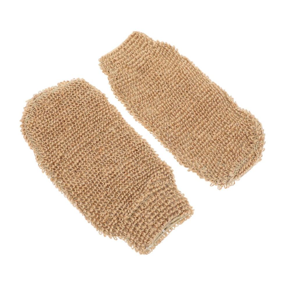 Exfoliating Bath Gloves 2pcs Natural Jute Shower Mitts for Gentle Skin Care and Smooth Exfoliation