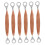 6pcs Copper Ground Strap with Ring Terminals Flat Braided Automotive Grounding Cable for Static Elimination 1
