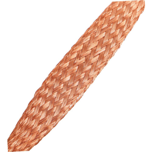 6pcs Copper Ground Strap with Ring Terminals Flat Braided Automotive Grounding Cable for Static Elimination 1