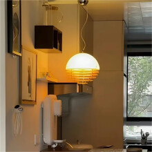 Nordic Sunset Orange Pendant Light with Adjustable EyeFriendly Illumination for Living Room