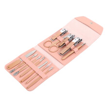 Nail Clippers Set Rose Gold Professional Stainless Steel Manicure Kit with Precision Cutting Tools