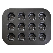 Dog Cat Paw Shaped 12 Cup Nonstick Muffin Pan with Even Heat Distribution for Oven Baking