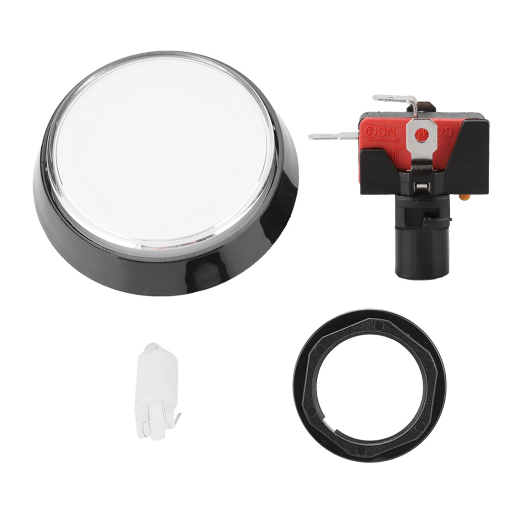 Game Console Push Button 60Mm Led Illuminated Arcade Button With Micro Switch Bracket Fixing Nut Washer Included For Diy Arcade Machine Project White 9432746043132