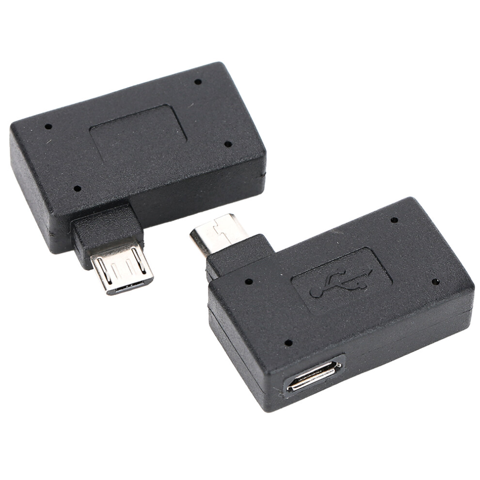 Micro Usb Male To Usb Female Host Adapter Expansion Capability Connect Keyboard Powered Otg Adapter 90 Degree Plug And Play Universal Compatibility 9432746043453