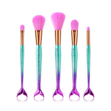 Non Shedding Makeup Brushes With Mermaid Design Soft Synthetic Fibers For Sensitive Skin Multifunctional Eye Brush Set Sturdy Handles For Long
