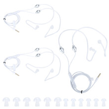 Headphones With Air Acoustic Tube Anti Radiation Protection Stereo Noise Isolating Wired Earbuds Built In Mic And 3.5mm Plug For Smartphone Laptops