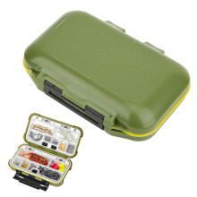 Boîte de rangement grande capacité pour accessoires de pêche avec interrupteur coulissant intégré, protection étanche et serrure haute