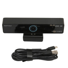 USB-Webcam mit KI-gestützter Geräuschunterdrückung, HDR-Technologie, automatischer Lichtkorrektur, Ultra-HD-Auflösung und kompatibel mit Google