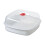 Microwave Steamer for Dumplings and Buns, Stackable Tray with Clear Vented Lid, Single Layer 1