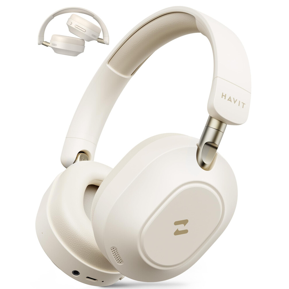 Noise Cancelling Bluetooth Headphones With Active Anc, 80H Battery, Hires Audio, Foldable Design 9070919052149