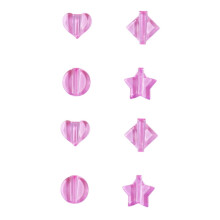 Nail Art Stencils Set with 8 Embossed Moulds Star Heart Shapes for DIY Manicure and Gel Acrylic