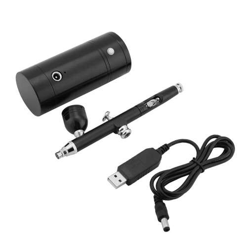 Professional Wireless Airbrush Kit with Compressor, Adjustable Spray Pattern, Red for Makeup and Crafts 2