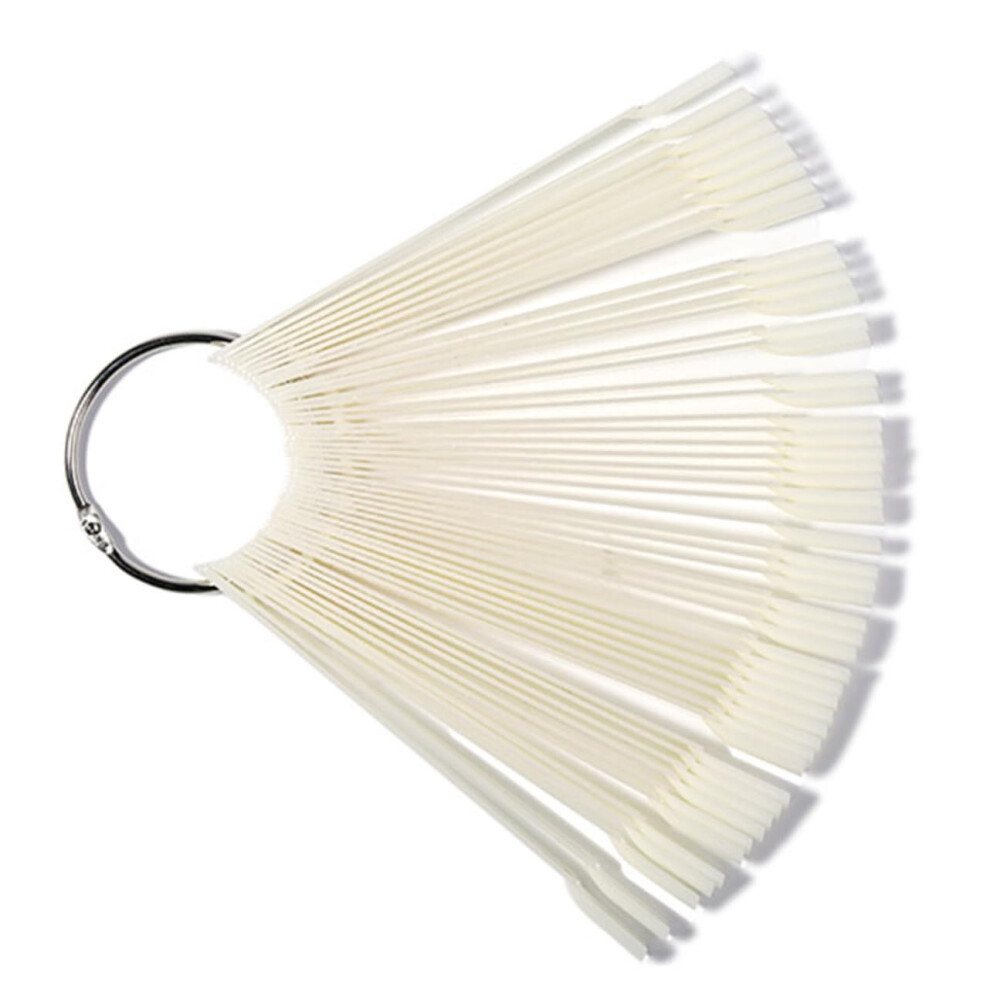 50pcs FanShaped Nail Display Sticks for Vibrant Polish Swatches and Professional Nail Art Training